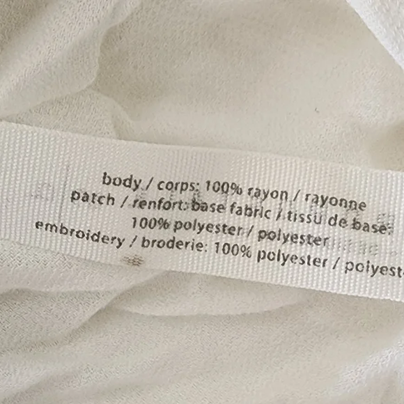 Aeropostale Tank Top Blouse Ivory/Embroidered - Picture 5 of 7